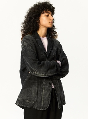HERILL Linen Work jacket 26SS 复古做旧亚麻水洗宽松工装夹克