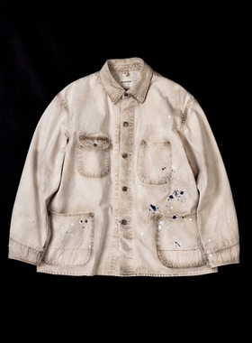 ANACHRONORM KINARI COVERALL JACKET 24AW 帆布水洗污渍工装夹克