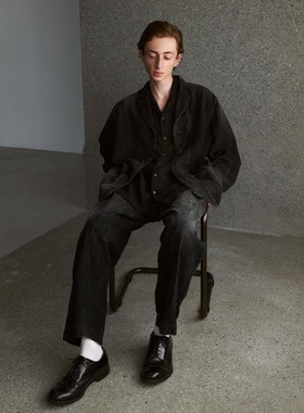 HERILL Linen Work pant 26SS 复古做旧亚麻水洗直筒宽松工装长裤