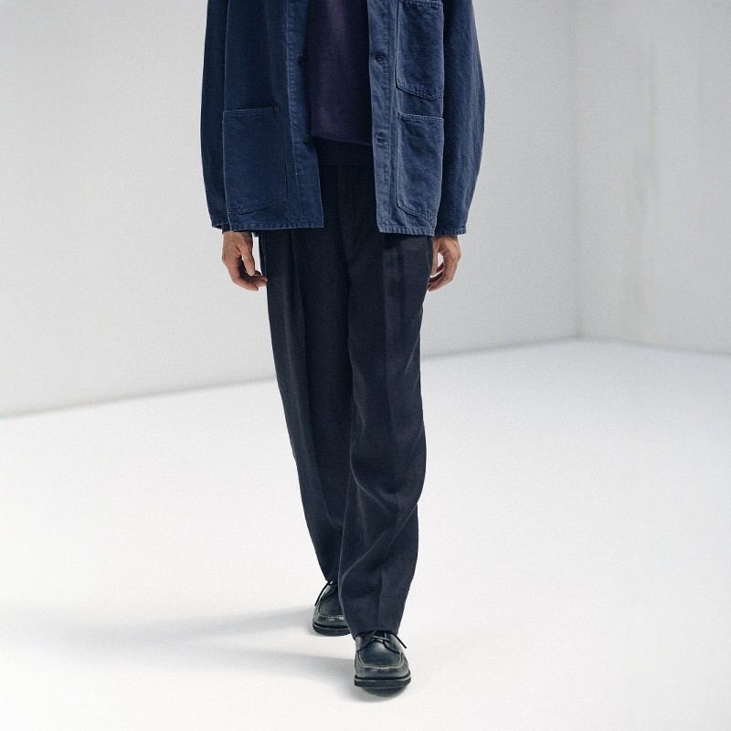 KAPTAINSUNSHINE亚麻真丝西装裤