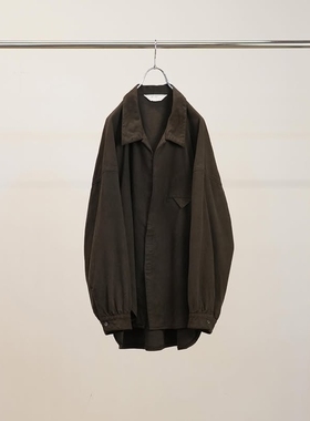 ANCELLM SILK NEP LONG SHIRT 26SS 织锦真丝长款宽松长袖衬衫