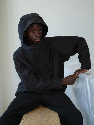 marka有机棉军事风抽绳连帽夹克