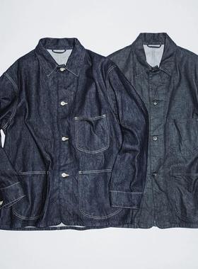 blurhms × B&Y denim coveralls 24AW 联名日产口袋宽松牛仔夹克