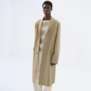 AURALEE WOOL GABARDINE HAND SEWN COAT 26SS羊毛华达呢双层风衣