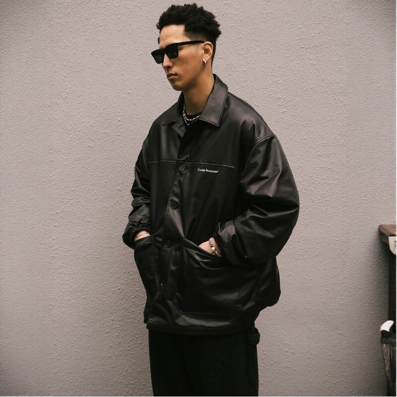 COOTIE Damp Coated Satin Car Coat 26SS 防水宽松皮面风衣夹克