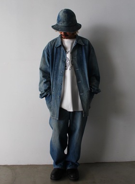 BOWWOW US ARMY M40 DENIM JACKET 24SS 复古晒痕军事风牛仔夹克