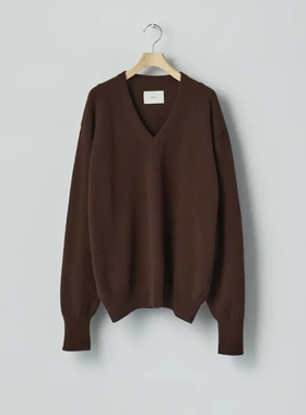 ssstein Pure Cashmere Knit V Neck LS 26SS 羊绒V领宽松针织衫