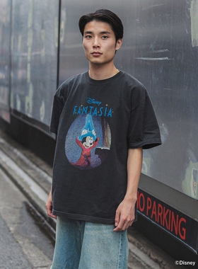 BEAMS GOOD ROCK SPEED FANTASIA 25SS 复古做旧米奇印花短袖T恤