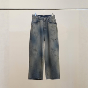 ANCELLM #06 AGING type-B 26SS 做旧轻量西裤剪裁宽松染色牛仔裤