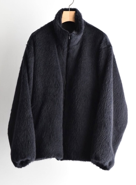 COMOLI Camel shaggy jacket 25AW 驼毛拉链立领夹克