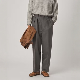 限时折扣 Steven Alan 2P Dress Trousers 26SS 羊毛双褶休闲西裤