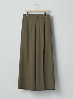 ssstein Extra Wide Trousers 2/90 WOOL 26SS羊毛华达呢宽松长裤