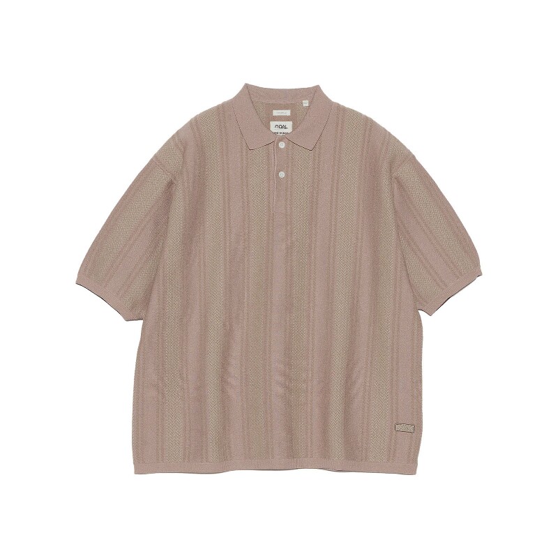 nanamica Knit Polo Sweater 26SS 宽松休闲条纹民族风短袖针织衫