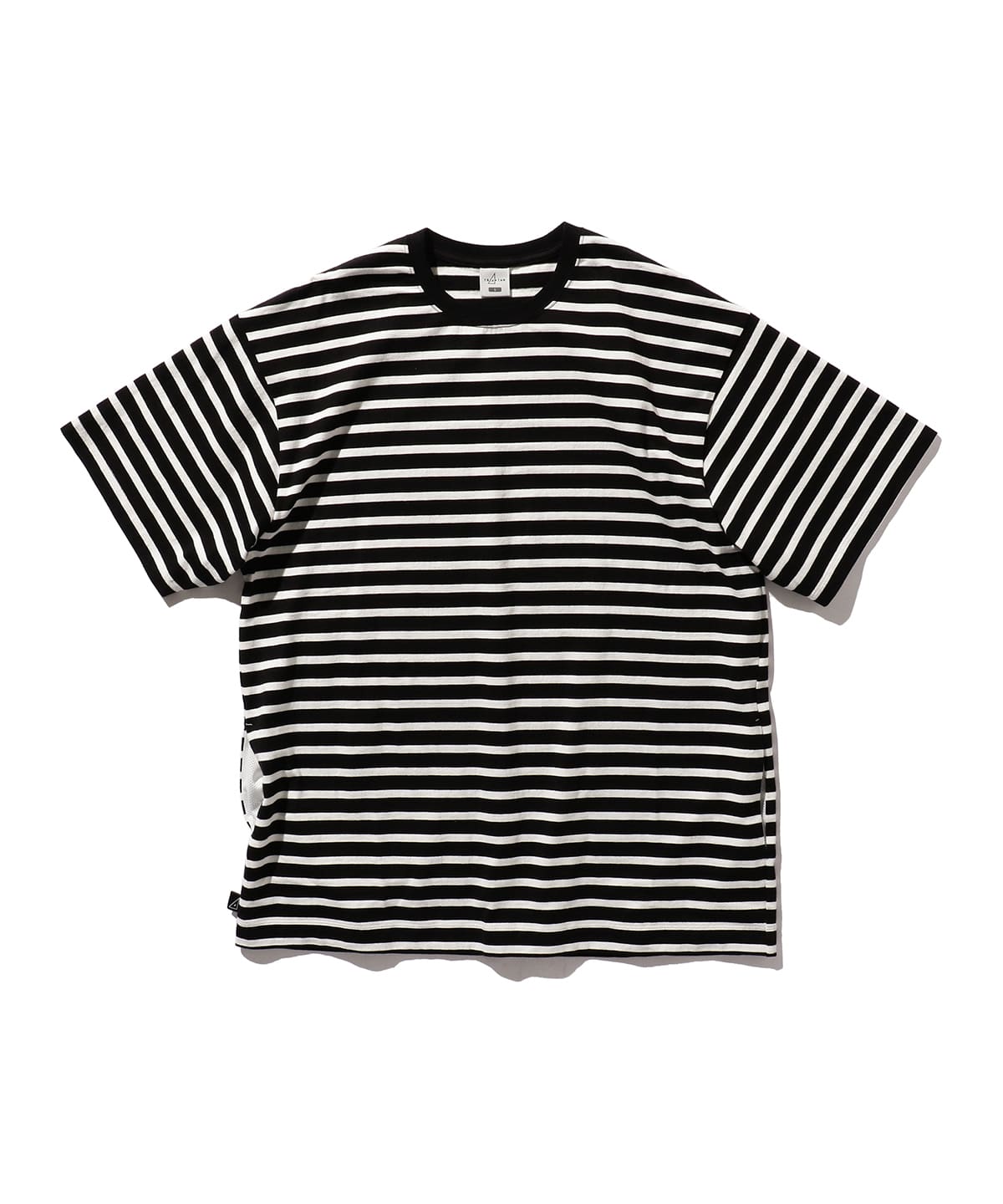 BEAMS TRIANTAN Border T-shirt 22SS 复古宽松插兜条纹短袖T恤