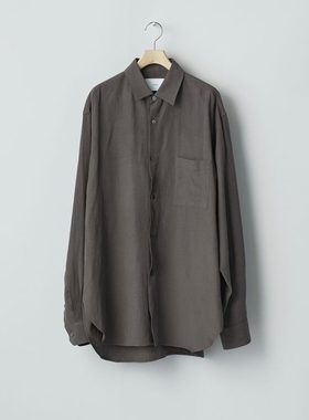 ssstein Rayon Linen Down Pat Shirt 25AW 人造丝亚麻混纺衬衫