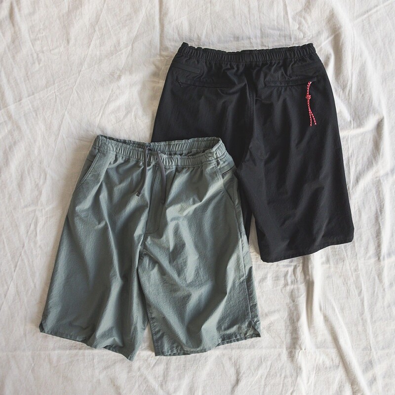 BEAMS JAPAN TECH SHORTS 25SS 日产红绳抽绳宽松网状运动短裤