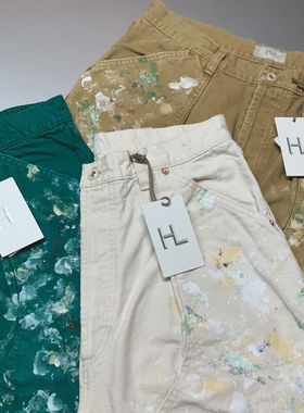 HERILL Splash Painter pants 25SS 泼墨画家破坏宽松工装长裤