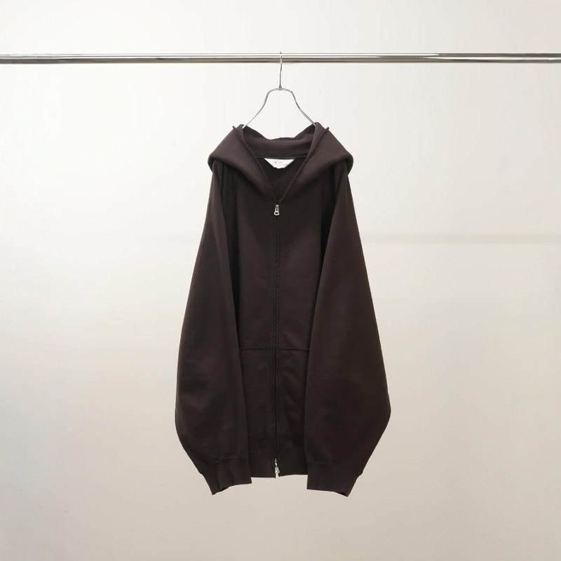 ANCELLM SWEAT HOODIE COAT 25AW 做旧破坏超宽松双拉链帽衫大衣