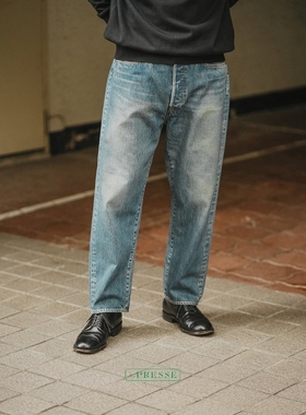 A.PRESSE Washed Denim Wide Pants 25SS 复古水洗做旧宽松牛仔裤