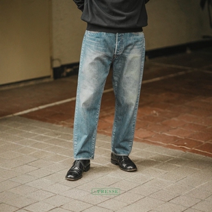 A.PRESSE Washed Denim Wide Pants 25SS 复古水洗做旧宽松牛仔裤