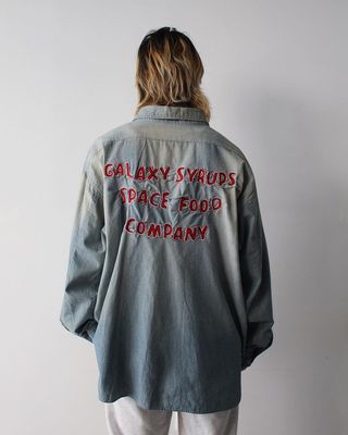 BOWWOW复古背后刺绣工装长袖衬衫