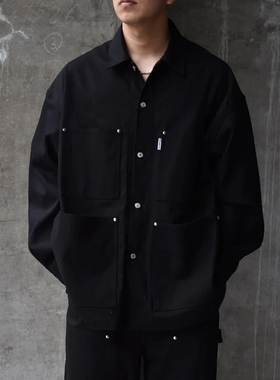 COOTIE Abyss Dyed Duck Coverall 25SS猎鸭帆布铆钉口袋衬衫夹克