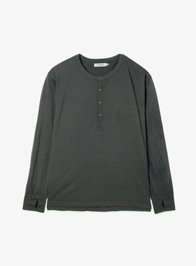 nonnative DWELLER HENRY NECK TEE 25AW美利奴羊毛亨利领长袖T恤