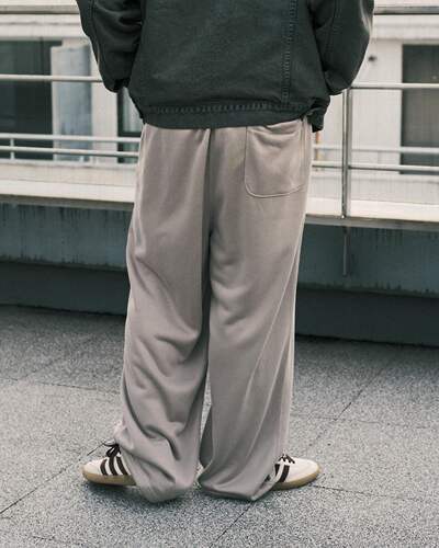 COOTIE光泽垂感宽松休闲阔腿卫裤