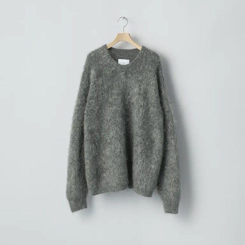 ssstein Kid Mohair Knit Crew Neck LS25AW尼龙马海毛长绒针织衫