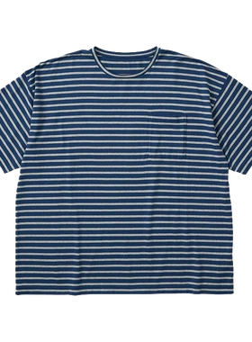 PORTER CLASSIC H/W BEATNIK BORDER T-SHIRT25SS条纹口袋短袖T恤