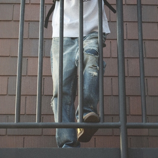 TAPERED 联名破坏牛仔裤 25AW PANTS ANACHRONORM DENIM