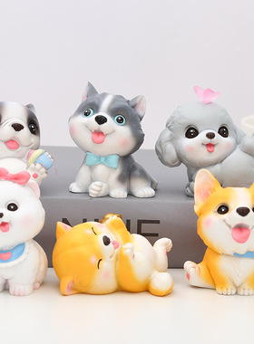 可爱泰迪法斗小狗摆件办公桌招财装饰工位情绪稳定神器治愈系礼物