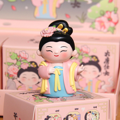 唐仕女盲盒摆件工位情绪稳定古风陕西西安文创纪念品伴手礼物
