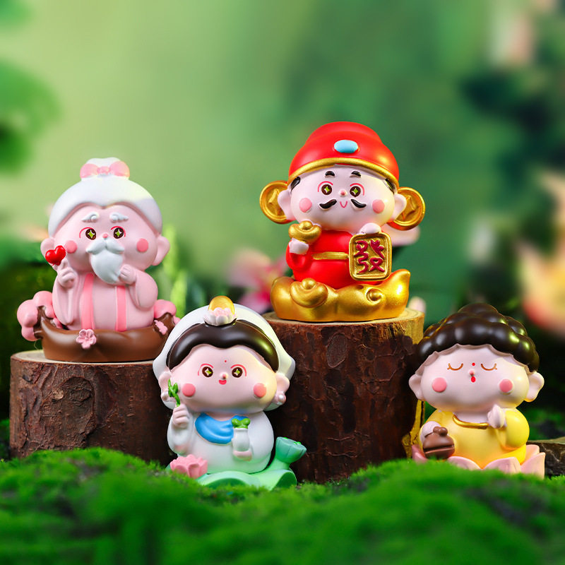 创意欢喜神仙摆件好运莲莲如来小佛祖办公室桌面可爱观音装饰礼物