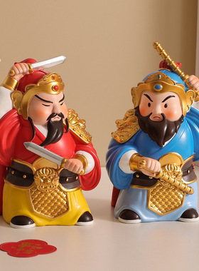 入户玄关门神摆件办公室工位桌面国潮文创装饰品乔迁新居搬家礼物