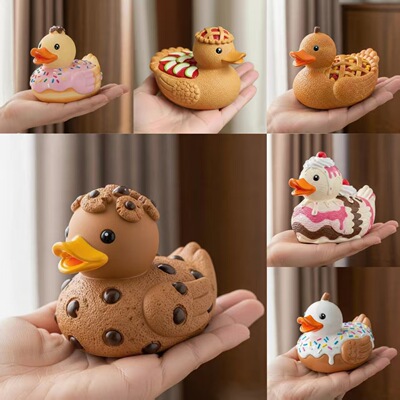 奇思妙想美式风可爱蛋糕鸭摆件装饰品 Whimsical Vegetable Duck