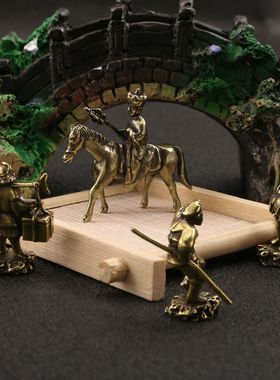 创意西游记微雕铜合金人物沙盘造景假山盆景艺术景观鱼缸装饰摆件