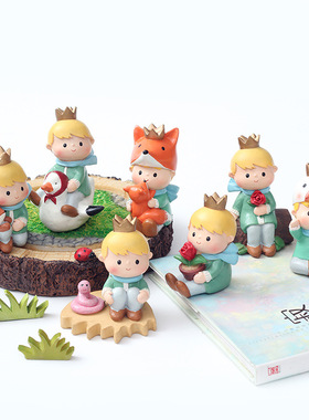 卡通小子树脂摆件创意家居桌面小摆件蛋糕烘焙装饰公仔生日礼物