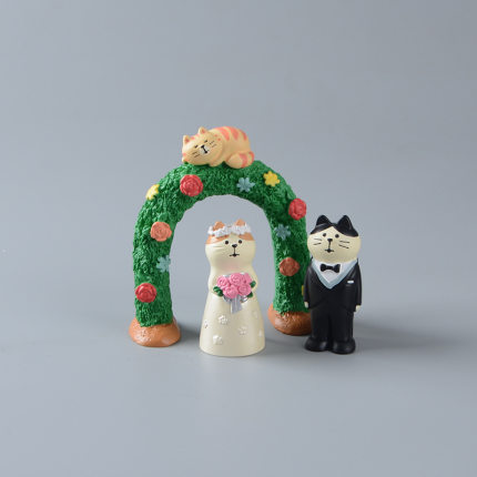日式zakka杂货婚礼新郎新娘ins婚庆工艺品蛋糕装饰小摆件情侣礼物