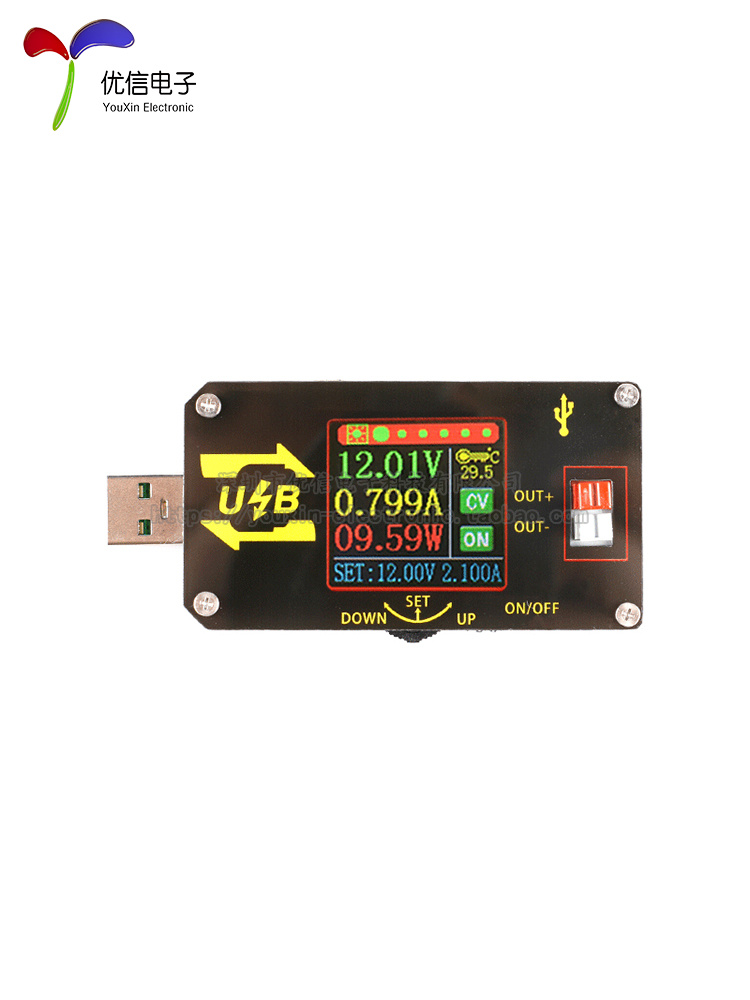 彩USB升压屏24VDP5V9VU压USB模块恒压恒Y-数控升降X流电源12V转