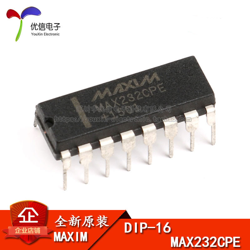 MAX232CPE+DIP-16MAXIM芯片