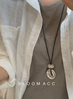 韩国ins简约几何不规则吊坠项链