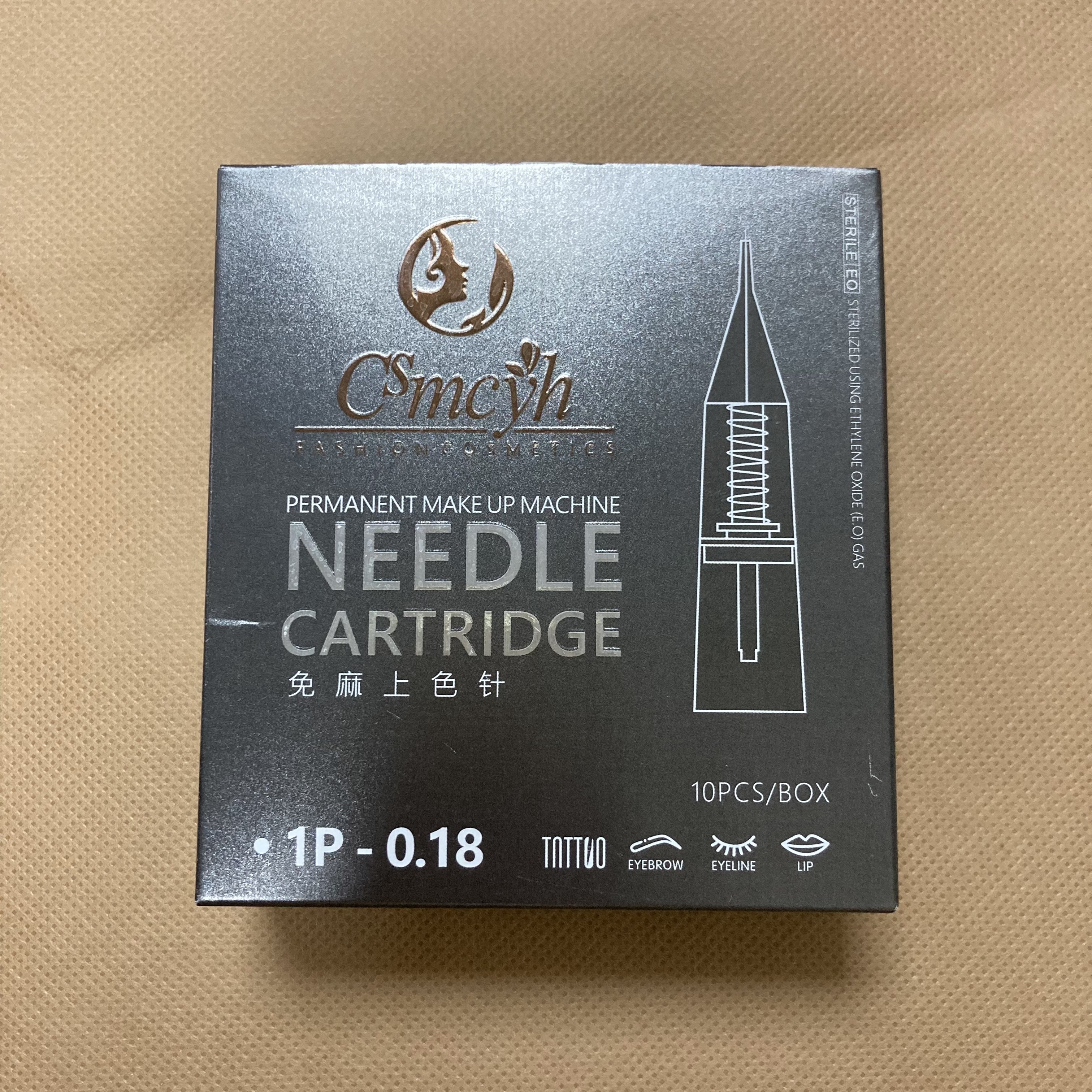 10个装csmcyh免麻仪纹绣全抛机纹眉针0.35单针圆三五排七排叉15针