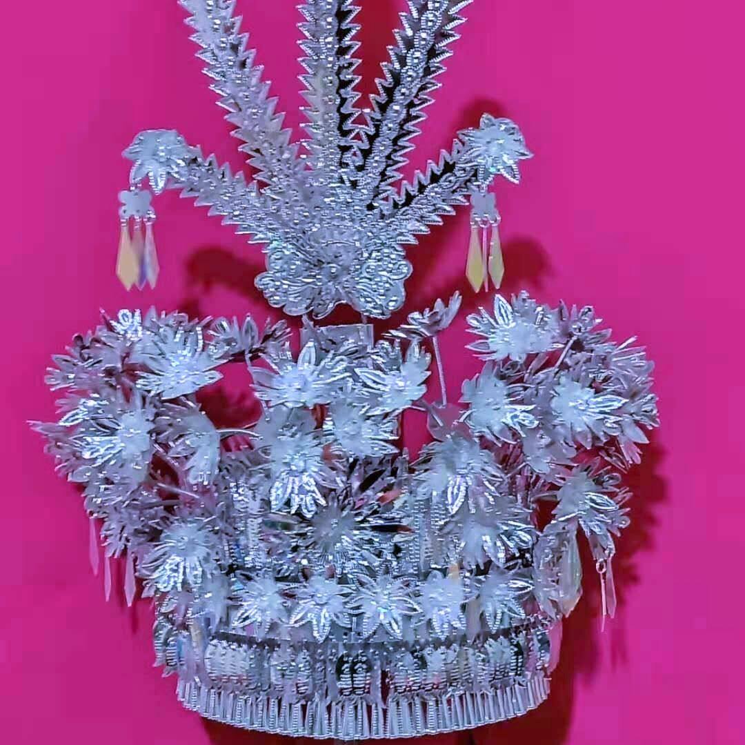 银饰帽子各种各样,特色工艺,瑶族特色工艺侗族爆款新款演出头饰