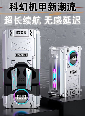 赛博朋克机械风游戏电竞蓝牙耳机