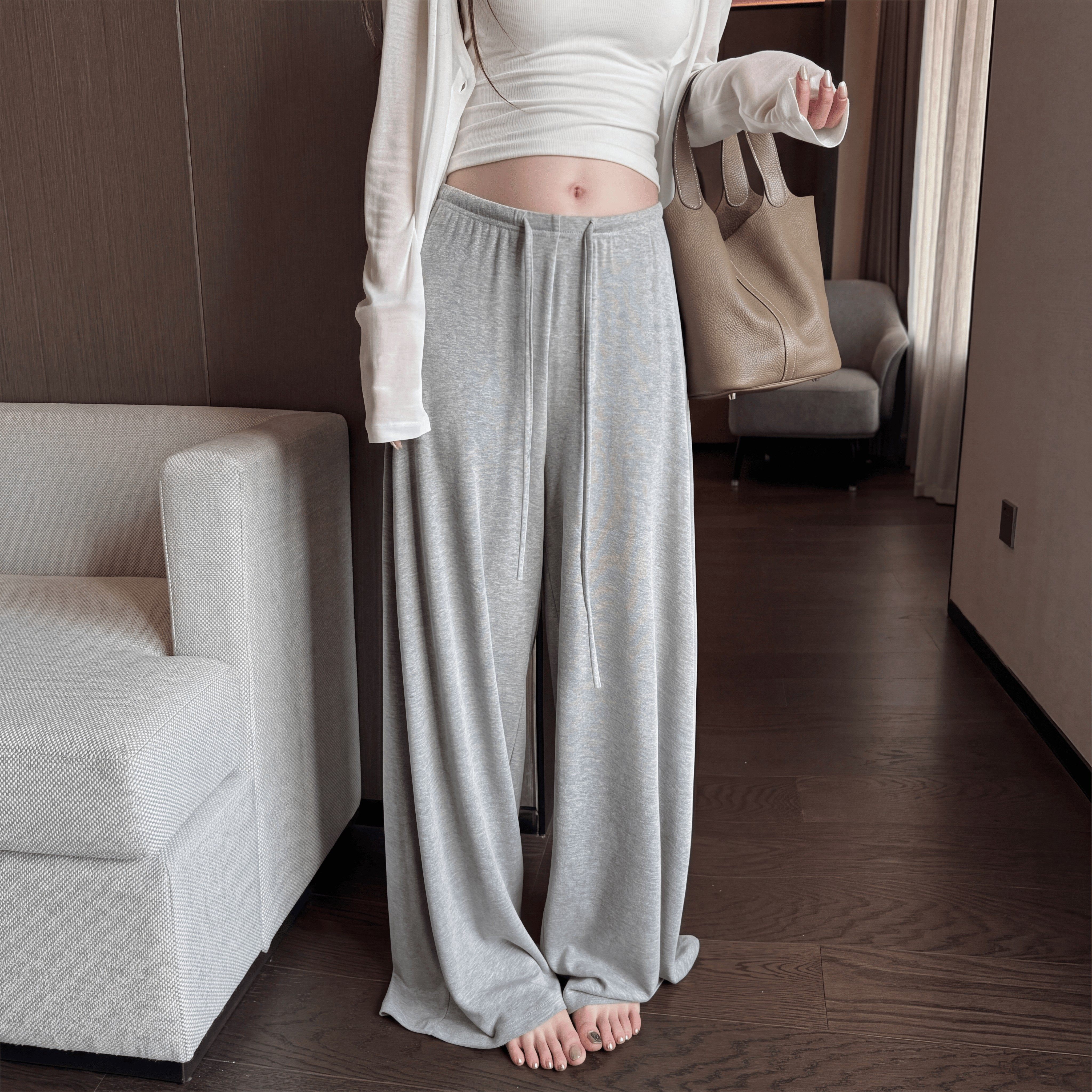 孕妇莫代尔休闲阔腿裤夏季薄款
