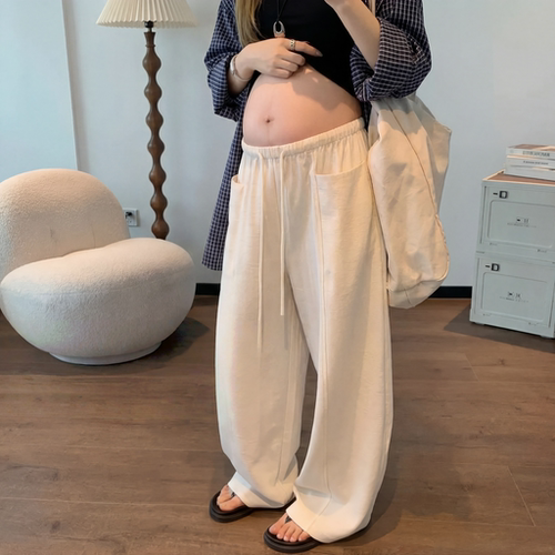 孕妇棉麻阔腿裤夏季外穿2026新款