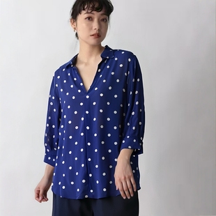 LF100%人棉垂感显瘦日单新款春夏季百搭衬衫时尚宽松女新款衬衫