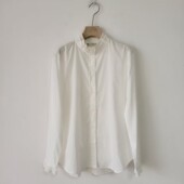 衬衫 Z家春秋季 气质立领白色长袖 女宽松精致设计感木耳边上衣衬衣