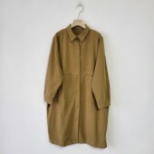 复古休闲风衣女中长款 纯棉春秋季 显瘦中长款 显瘦慵懒女士薄外套